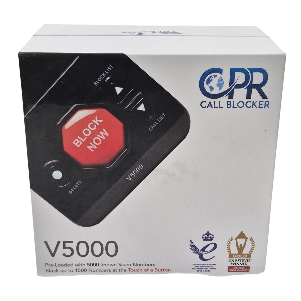 CPR V5000 Call Blocker for Landline Phones Block All Robocalls & Spam Calls